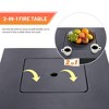 Mondawe Fiber Reinforced Propane/Natural Gas Concrete Charcoal Fire Pit Table - 4 of 4