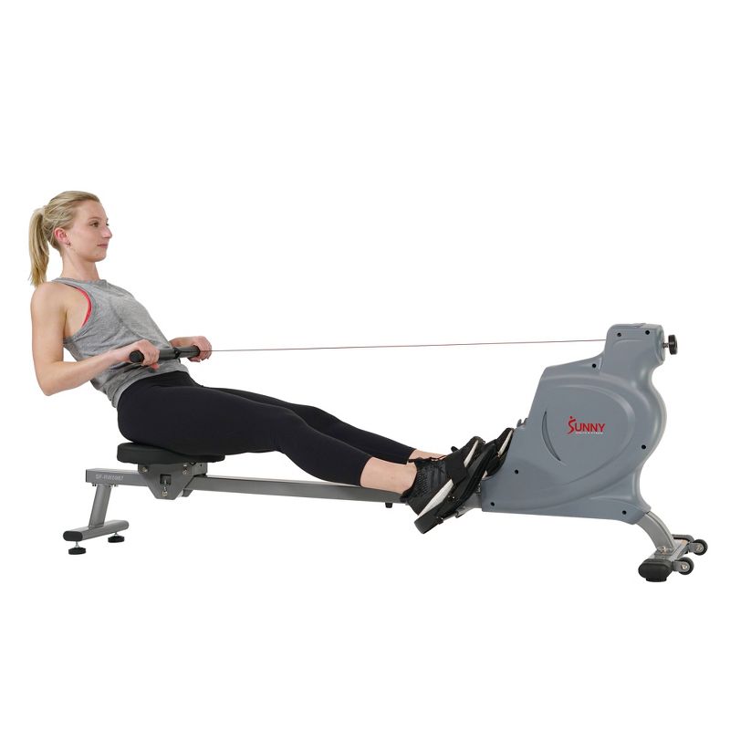 Sunny Health &#38; Fitness Space Efficient Convenient Magnetic Rowing Machine - Gray, 6 of 13