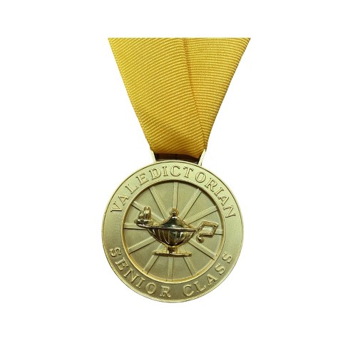 Class Act Graduation Valedictorian Senior Class Medal With Gold Ribbon :  Target