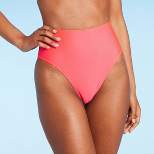 Women's High Waist Cheeky Bikini Bottom - Shade & Shore™ Pink