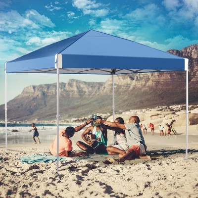 Aoodor 12'x 12' Pop Up Canopy Tent, Beach Tent with Roller Bag, Portable Instant Shade Canopy