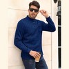 BLUEMING Men's Marled Knit Fleeced Sweatshirts Henley Neck Tops Warm Knitted Winter Thermal Sweat Shirts Button Mens Pullovers - 3 of 4