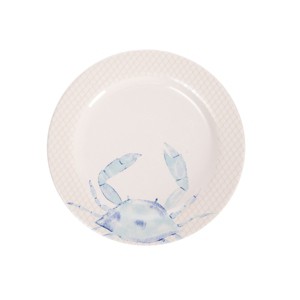 Beachcombers Blue Crab Bistro Plate Dolomite Dinnerware For Home Kitchen Coastal Nautical Beach Ocean Sea Life 8.25 X 8.25 X 1 - 1 of 2