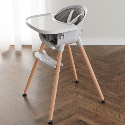 Fodoss 3-in-1 Wooden High Chair for Babies and Toddlers,Convertible Easy Clean Infant Highchair,Modern Design Silla para Comer De Bebe