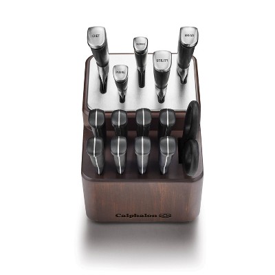 Calphalon Premier SharpIN Knife Set with Sharpening Knife Block, 15 Piece, Carbon Steel