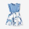 PATPAT Mommy and Me Dresses Matching Set Ruffle Flutter Short Sleeve Floral Dress Mom Baby Girl  Boho Midi Dresses. - 2 of 4