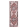 Vintage Area Rug Machine Washable Oriental Distressed Carpet Rug Retro Medallion Stain Resistant Non-Slip Accent Rug - 3 of 4
