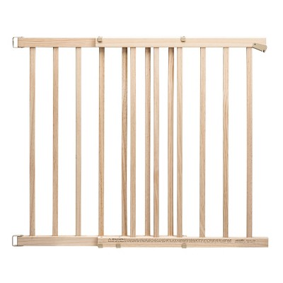 Generic Walk-Thru Top of Stairs Baby Gate, Natural Wood