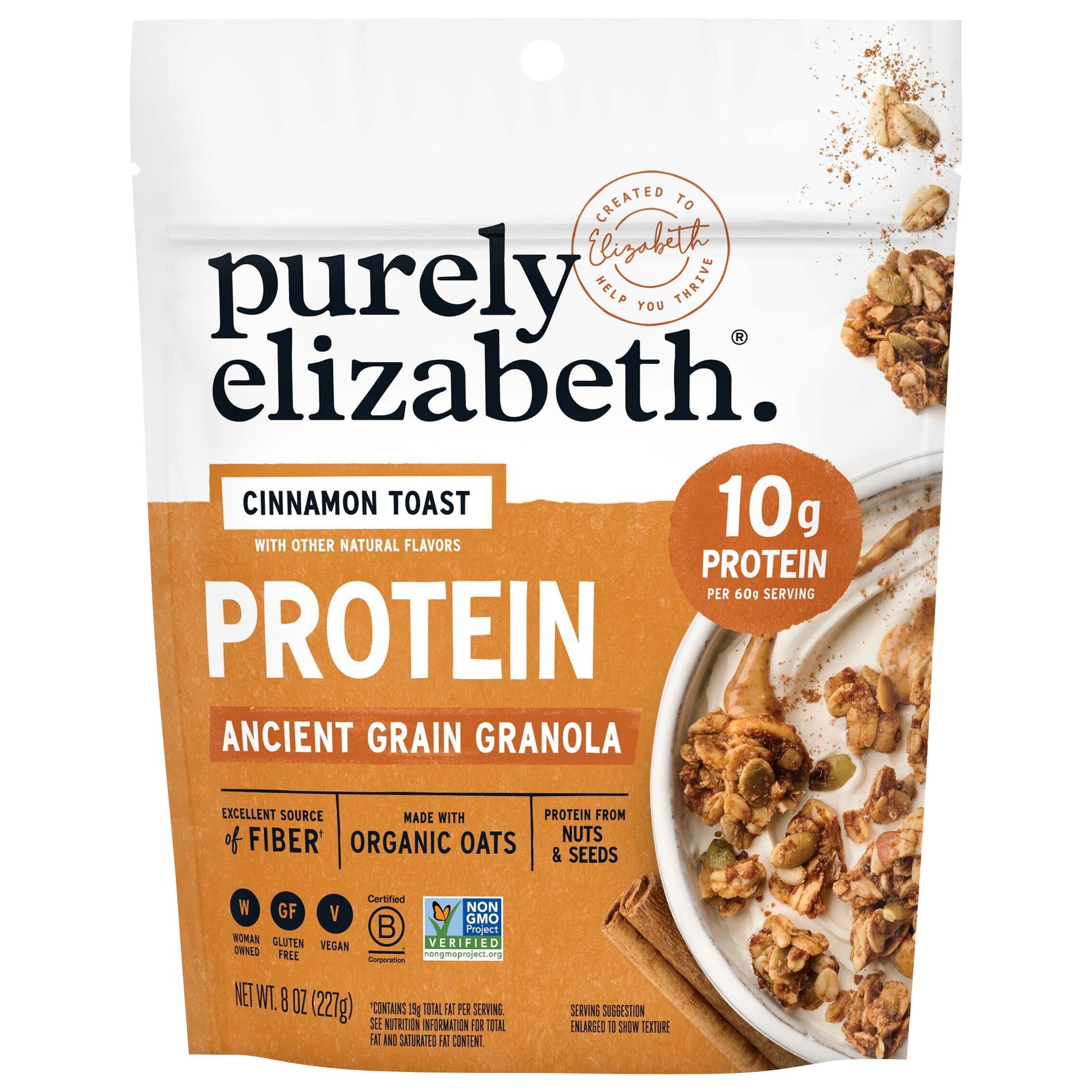 purely elizabeth. Cinnamon Toast Protein Granola - 8oz