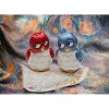 Kevins Gift Shoppe Ceramic Blue and Red Owl Salt and Pepper Shakers - image 3 of 3