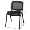 Costway Set of 5 Conference Chair Mesh Back Office Waiting Room Guest Reception Black - image 3 of 4