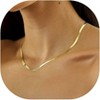 Necklaces for Women  - HTUTWOO™ Dainty Gold Herringbone Choker Necklace, Thin Layered Chunky Snake Chain Necklaces Jewelry for Teen Gifts - 4 of 4