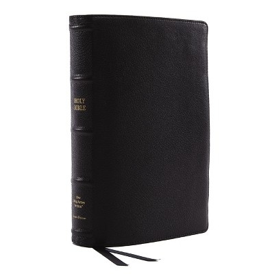 NKJV Bible: Single-Column Verse-By-Verse W/ 72,000 Cross-References, Black Goatskin Leather, Premier Collection, Comfort Print: New King James