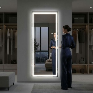 Resenkos 71x28 Inch Extra Large Frameless Full-Length Wall Mirror ...