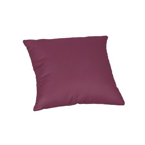 Casual Cushion Solid Sunbrella Fabric 1-Piece Indoor/Outdoor Square Throw Pillow - 1 of 4