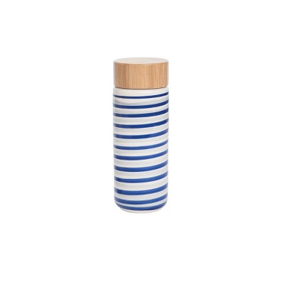 Beachcombers Striped Double Wall Travel Mug 2.76" x 2.76" x 7.44"