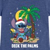 Girls' - Lilo and Stitch - Deck The Palms Christmas Fitted Short Sleeve Graphic T-Shirt - 2 of 4