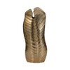 Vase Aluminum Leaf Textured Design Home Office Bedroom Living Room Decor - 16" Gold & Metallic - 2 of 4