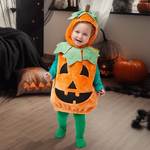 Joyfy Toddler Halloween Pumpkin Costume for Kids Boys Girls, Cute Halloween Outfit for Pumpkin-Themed Party Dress-Up - 1 of 4