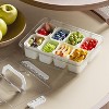 Tree City 2-Pack Divided Snack Storage Box with Lid and Handle | 8-Compartment Odor-Proof Storage Box Fruit Bowl Vegetable Bowl Cold Food Plate - 2 of 4