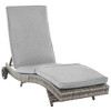 Resenkos Chaise Lounger With 5-Level Backrest Adjustment, Cushioned Patio Sun Lounger, Easy-Moving Wheels, PE Rattan, Cream White - 2 of 4