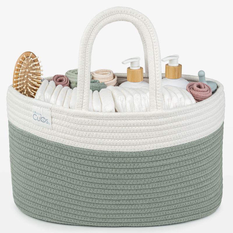 Large Portable Baby Diaper Caddy Organizer Nursery Storage Bin and Car Travel Basket by Comfy Cubs, 1 of 7
