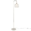 Metro 61" Contemporary Metal Floor Lamp in Polished Nickel with Clear Seeded Glass Shade from Grandview Gallery by LumiSource - 2 of 4