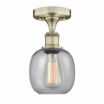 Belfast - 1 Light Flush Mount In Industrial Style-9.75 Inches Tall and 6 Inches Wide