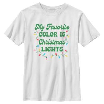 Boy's Lost Gods My Favorite Color Is Christmas Lights T-Shirt