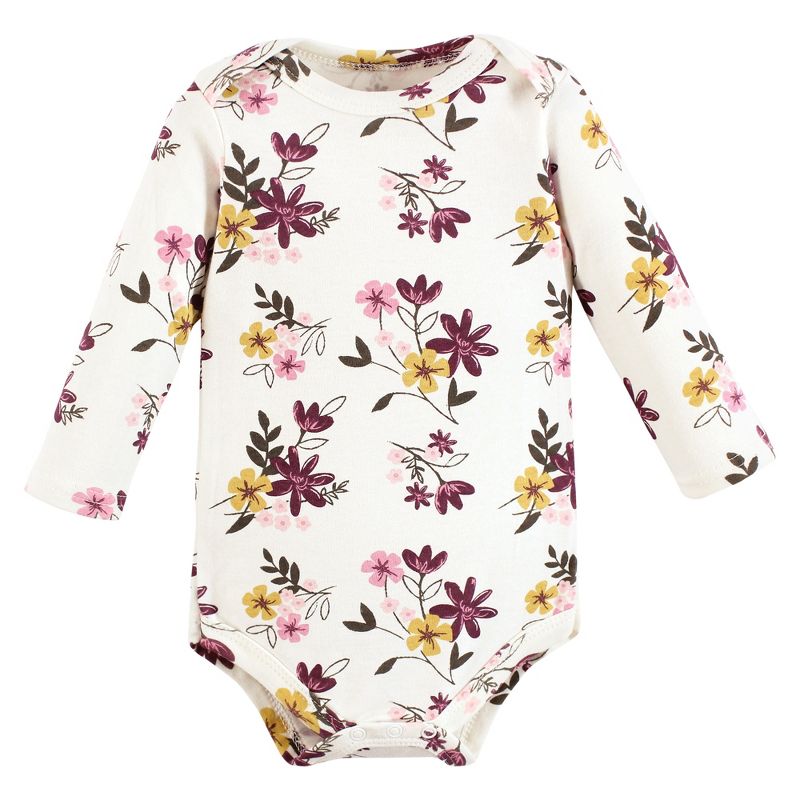 Hudson Baby Infant Girl Cotton Long-Sleeve Bodysuits, Steal Your Heart, Newborn, 5 of 8