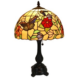 Amora Lighting Tiffany Style Butterflies Table Lamp With Handcrafted Glass 19 Inch High - 1 of 4