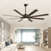 VEVOR 72 In Ceiling Fan with Light, 6-Speed Remote Control, Dimmable 3-Color Temperature, Reversible DC Motor, Low Profile Flush Mount Fan,Brown - 2 of 4