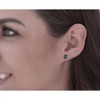 Pompeii3 1 TCW 14k Black Gold Round Black Diamond Screw Back Studs Earrings - 3 of 4