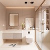 Rectangular Framed Tempered Glass Wall-Mounted Bathroom Vanity Mirror - 3 of 4