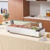 VEVOR 4-Pan Commercial Food Warmer, 4 x 8QT Electric Steam Table with Glass Cover, 1500W Countertop Stainless Steel Buffet Bain Marie - 2 of 4