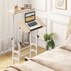 Tangkula Mobile Standing Desk Height Adjustable Stand Up Computer Workstation Rolling Presentation Cart w/Wide Platform - 3 of 4