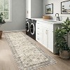 Non-Slip Non-Shedding Washable Rug - Low Pile Traditional Distressed Retro Carpet Soft Floral Print Mat for Dining Room Bathroom Kitchen - 3 of 4