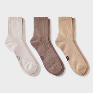Men's Tonal Quarter 3pk Crew Socks - All In Motion™ 6-12 - 1 of 3