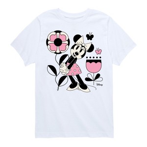 Boys' - Disney - Minnie Mouse with Flowers & Butterflies Short Sleeve Graphic T-Shirt - 1 of 4