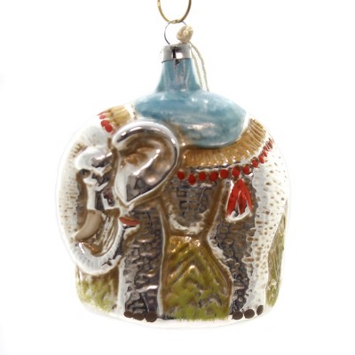 Marolin 3.0 Inch Elephant Vintage Looking Ornament Feather Tree Germany Tree Ornaments