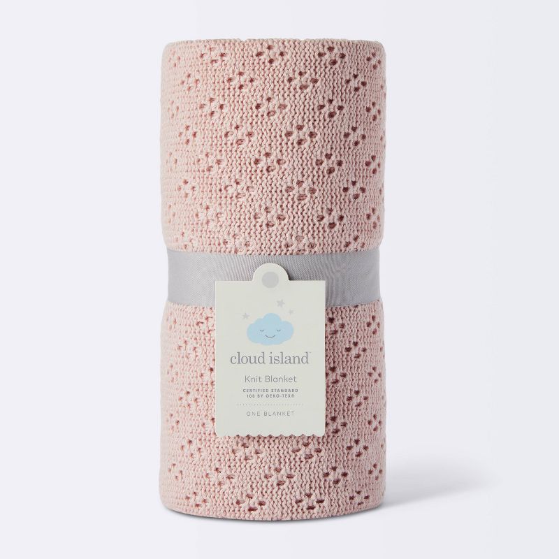 Seed Stitch Pointelle Baby Blanket - Dark Pink - Cloud Island&#8482;, 5 of 6