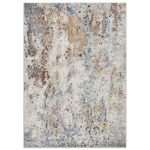 World Rug Gallery Muted Multi-Tonal Abstract Area Rug - Rug for Living Room, Bedroom, or Play Area - Easy to Clean, Kid & Pet Friendly, Durable - 1 of 4
