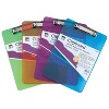 Charles Leonard Transparent Plastic Clipboard with Low Profile Clip and Pull Out Hook, Letter Size, Assorted Neon Colors, Pack of 12 - 3 of 4