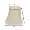 Vynxaria Cut Corner Rectangle Bell Lampshades, 9"x16"x12" White - 4 of 4