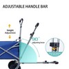 Grungis Folding Wagon Cart with Drink Holders,All-Terrain Shopping Cart with Wheels,Utility Cart for Camping,Shopping - 4 of 4