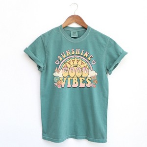 Simply Sage Market Good Vibes Summer Garment Dyed Tee - 1 of 2