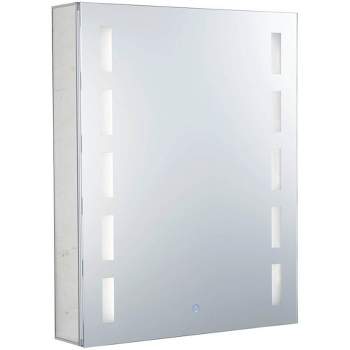 Fine Fixtures Bathroom Medicine Cabinet, Aluminum, Recessed/Surface Mount, Mirrored w/LED