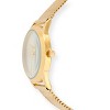 Peugeot Women's 30mm Wafer Slim Gold Plated Case Watch Champagne Dial with Mesh Band - 3 of 4