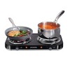 Proctor Silex Electric Double Burner Cooktop - 34115: 1700W Hot Plate Griddle, Black, Iron Cooking Surface, 3-Year Warranty - 2 of 4