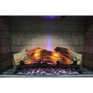 Kumasinova Wall Mount Electric Fireplace 1400W Infrared Heater Fireplace with Multicolored Flames,64F to 82F Temperature Settings,Black - 1 of 4